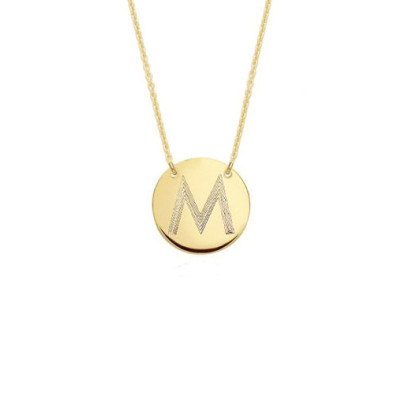 Roman numeral two hole 14k Gold fill modern festoon pendant necklace - Personalized engraved round charm in various sizes - save the date