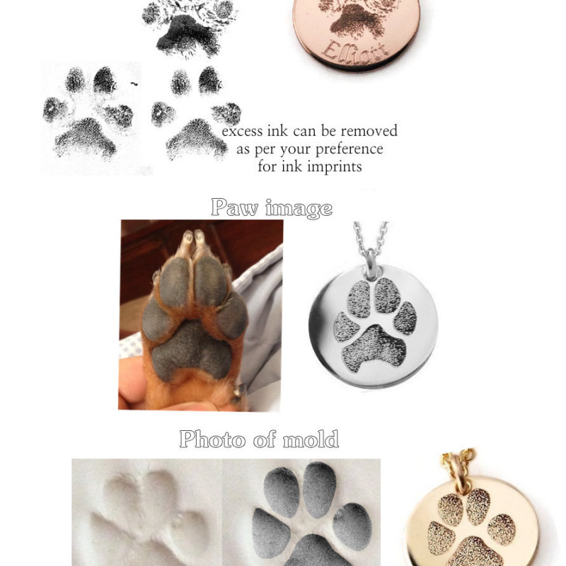 Personalized Paw Print Stamp Dog Cat 
