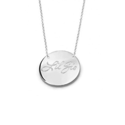 Your own or a loved ones actual handwriting custom engraved pendant necklace - solid sterling silver personalized memorial heirloom keepsake