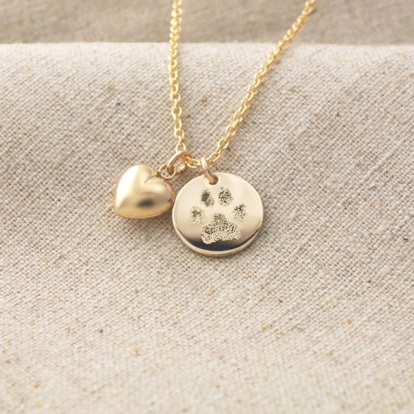 Buy Dog Paw Print Necklace Jewelry Custom Personalized Sterling Silver  Online in India - Etsy