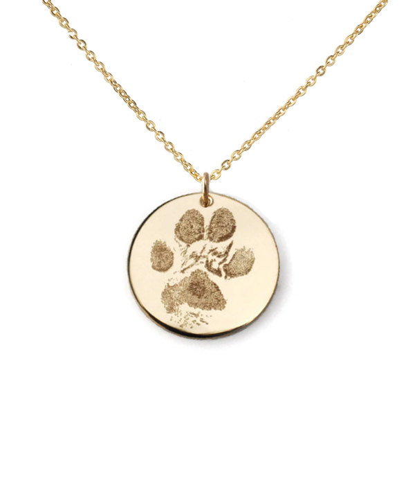 Your pet's actual paw print and quote custom engraved memorial pendant ...