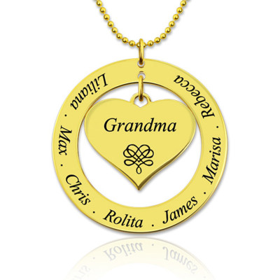 Personalised grandchildren children name necklace - present jewellery gift for her Nanny Grandma Granny Mum Mom Auntie, mothers day Birthday