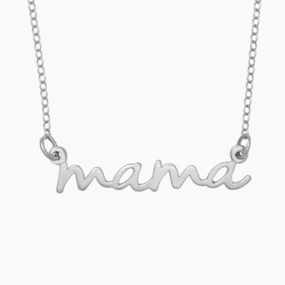 Sterling Silver Terra Style Name Necklace Small ANY NAME Personalised Pendant Jewelry Gift for Her Daughter Girlfriend with choice of chain
