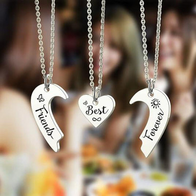 Sister Necklace Set | Bestfriend Necklace | Custom Name Necklace | 3 Best Friends | Sister Necklaces | Three BFF Necklace | Love Grows best