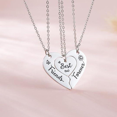 Sister Necklace Set | Bestfriend Necklace | Custom Name Necklace | 3 Best Friends | Sister Necklaces | Three BFF Necklace | Love Grows best