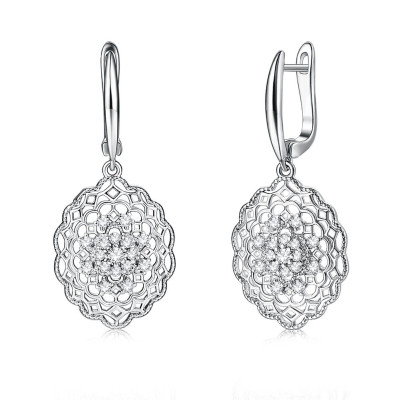 Crystal Flower of Life Dangle & Drop Earrings Hoop Earring