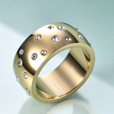 Gold Ring With Diamonds - All Birthstone™