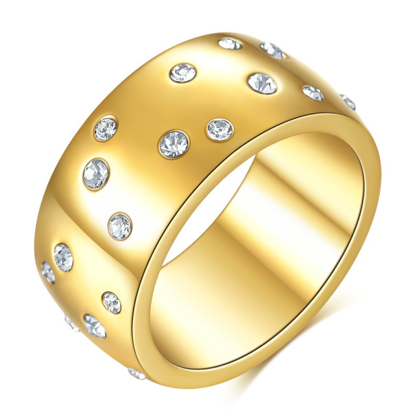 Gold Ring With Diamonds - All Birthstone™