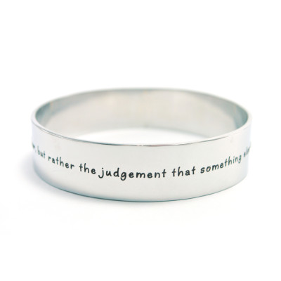 Personalised 15mm Wide Endless Bangle - Silver - All Birthstone™