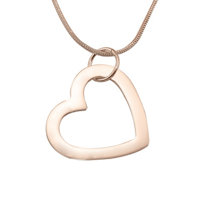 Personalised Always in My Heart Necklace - 18ct  Rose Gold Plated - All Birthstone™