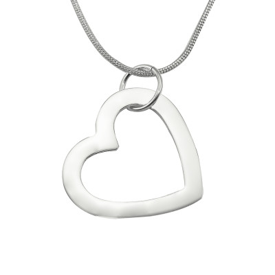 Personalised Always in My Heart Necklace - Sterling Silver - All Birthstone™