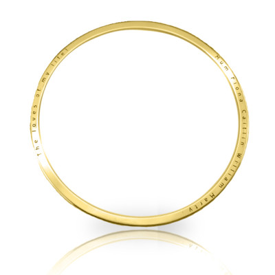 Personalised Classic Bangle - 18ct Gold Plated - All Birthstone™