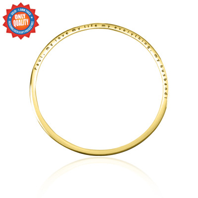 Personalised Classic Bangle - 18ct Gold Plated - All Birthstone™