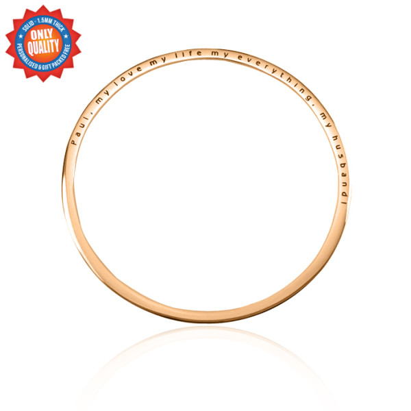 Personalised Classic Bangle - 18ct Rose Gold Plated - All Birthstone™