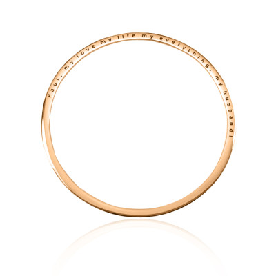 Personalised Classic Bangle - 18ct Rose Gold Plated - All Birthstone™