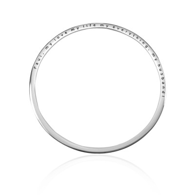 Personalised Classic Bangle - Sterling Silver - All Birthstone™