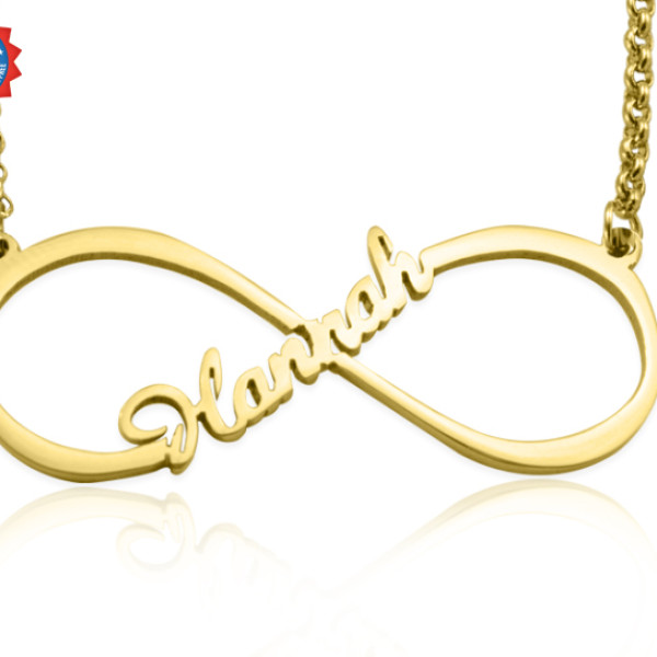 18ct Gold Plated Personalised READY TO GO Name Necklace in Gift Box 