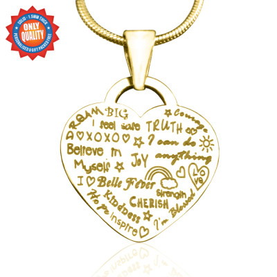 Personalised Heart of Hope Necklace - 18ct Gold Plated - All Birthstone™