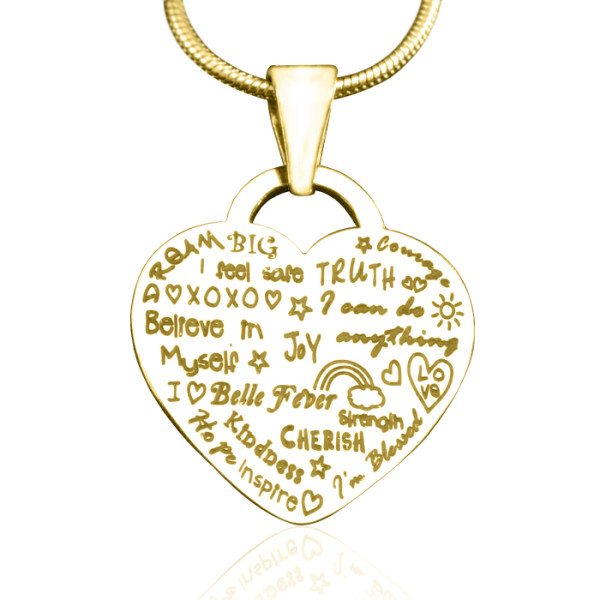 Personalised Heart of Hope Necklace - 18ct Gold Plated - All Birthstone™