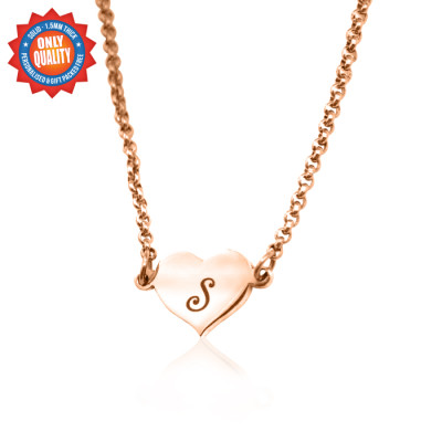 Personalised Precious Heart - 18ct Rose Gold Plated - All Birthstone™