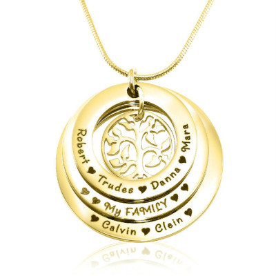 Personalised Family Triple Love - 18ct Gold Plated - All Birthstone™