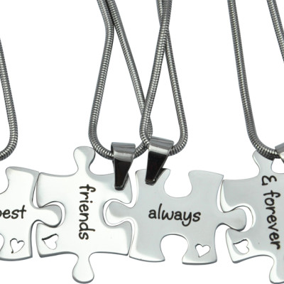 Personalised Forever Friends Puzzle Two Necklaces - All Birthstone™