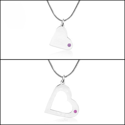 Personalised Mothers Heart Pendant Necklace Set - All Birthstone™