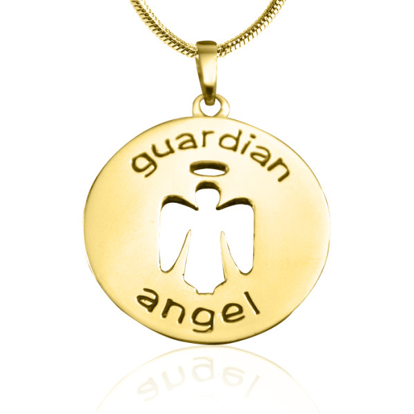 Personalised Guardian Angel Necklace 1 - 18ct Gold Plated - All Birthstone™