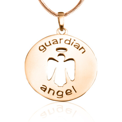 Personalised Guardian Angel Necklace 1 - 18ct Rose Gold Plated - All Birthstone™