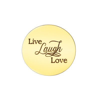 Personalised Live Laugh Love Disc - Dream Locket - All Birthstone™