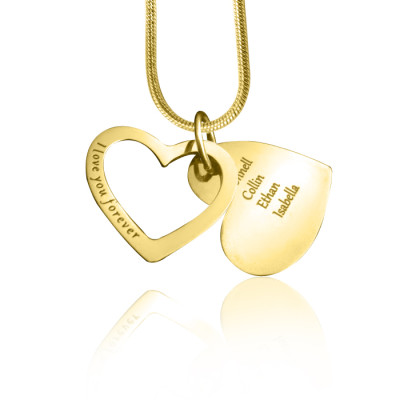 Personalised Love Forever Necklace - 18ct Gold Plated - All Birthstone™