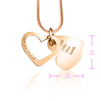 Personalised Love Forever Necklace - 18ct Rose Gold Plated - All Birthstone™