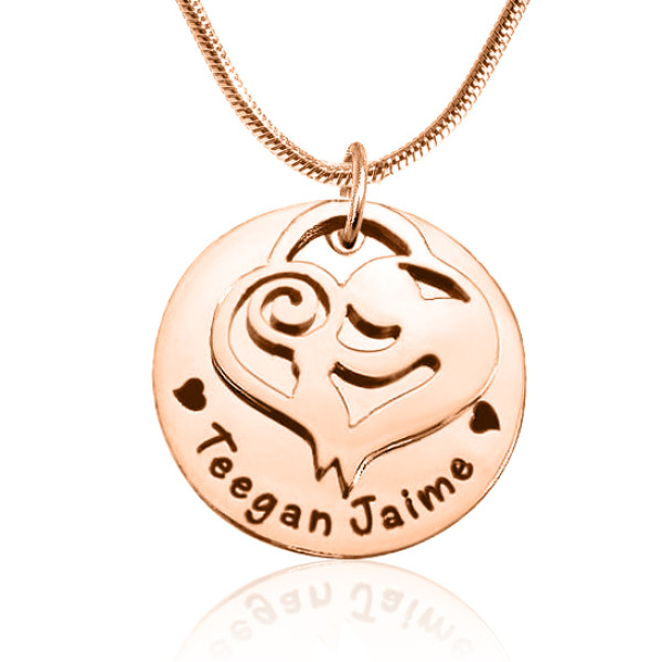 Personalised Mother's Disc Single Necklace - 18ct Rose Gold Plated - All Birthstone™
