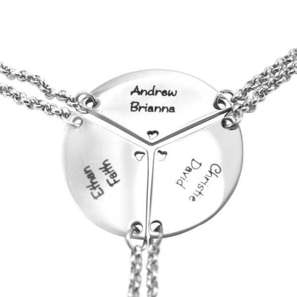 Personalised Meet at the Heart Triple - Three Personalised Necklaces - All Birthstone™