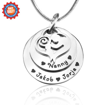 Personalised Mother's Disc Double Necklace - Sterling Silver - All Birthstone™