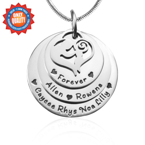 Personalised Mother's Disc Triple Necklace - Sterling Silver - All Birthstone™