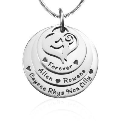 Personalised Mother's Disc Triple Necklace - Sterling Silver - All Birthstone™