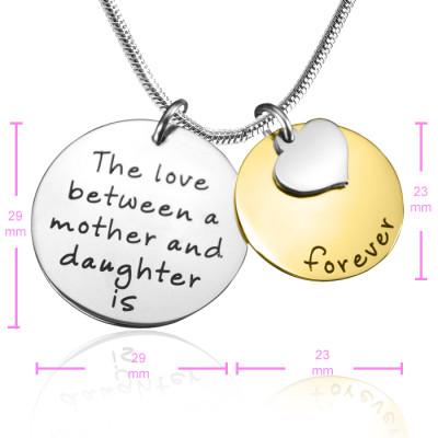 Personalised Mother Forever Necklace - Two Tone - Gold  Silver - All Birthstone™