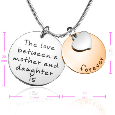 Personalised Mother Forever Necklace - Two Tone - Rose  Silver - All Birthstone™
