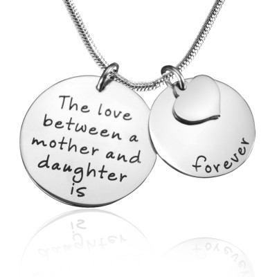 Personalised Mother Forever Necklace - Silver - All Birthstone™