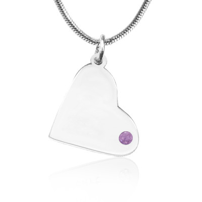 Personalised Additional Childrens Heart Pendant - All Birthstone™