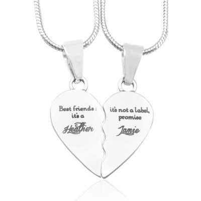Personalised My Bestie Two Personalised Sterling Silver Necklaces - All Birthstone™