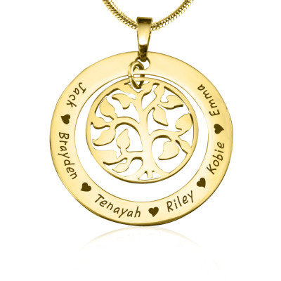 Personalised My Family Tree Necklace - 18ct Gold Plated - All Birthstone™