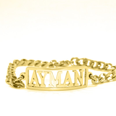 Personalised Name Bracelet/Anklet - 18ct Gold Plated - All Birthstone™