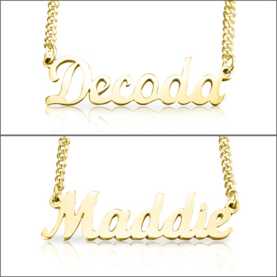 Personalised Name Necklace - 18ct Gold Plated - All Birthstone™