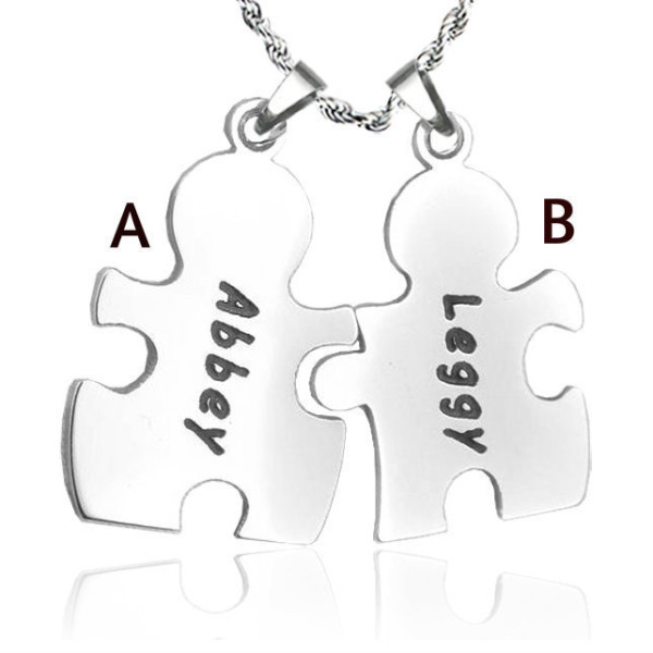 Personalised Puzzle Necklace - Sterling Silver - All Birthstone™