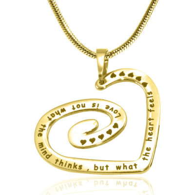 Personalised Swirls of My Heart Necklace - 18ct Gold Plated - All Birthstone™
