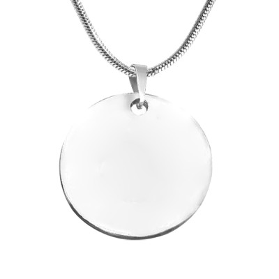 Personalised Swirls of Time Disc Necklace - Sterling Silver - All Birthstone™