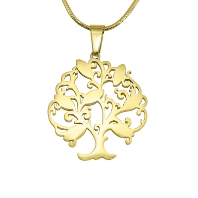 Personalised Tree of My Life Necklace 7 - 18ct Gold Plated - All Birthstone™