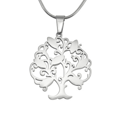 Personalised Tree of My Life Necklace 7 - Sterling Silver - All Birthstone™